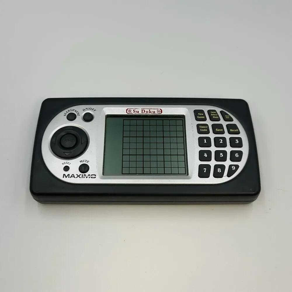 Sudoku Electronic Maximo Handheld Electric Travel Video Game - Tested